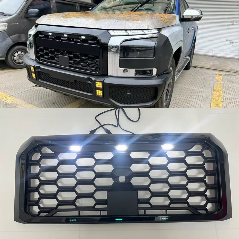 شواية أمامية ليد من ABS لميتسوبيشي تريتون ، إكسسوارات سيارات ، قناع ممتص للصدمات ، مشاوي سباق ، L200 ، ، من من من إيطاليا