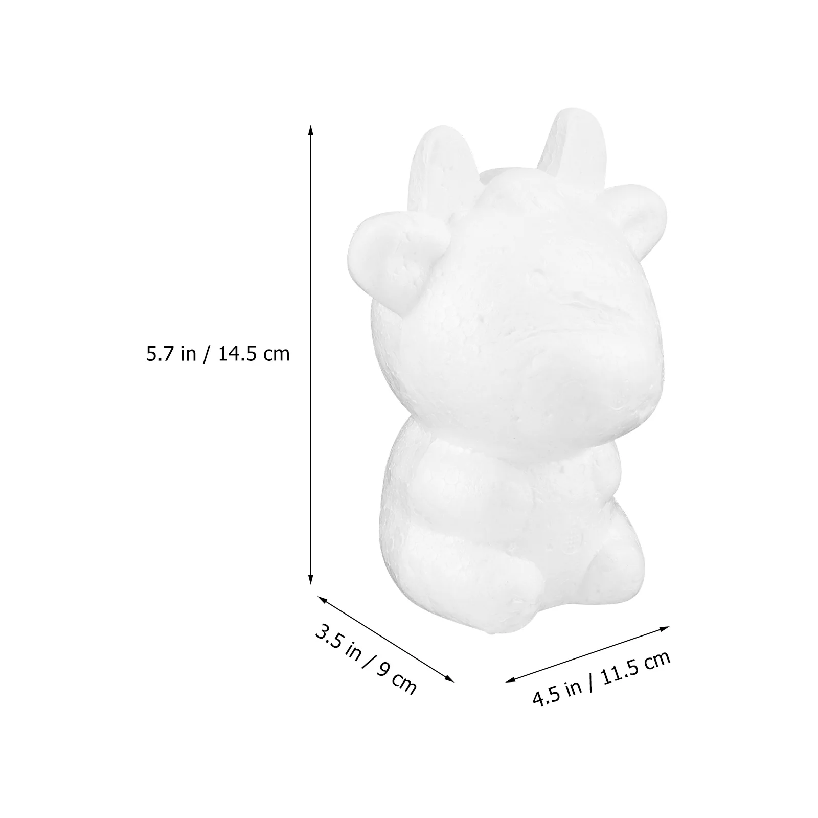 

5pcs Foam Ball Animal Craft Diy Cow Ornament Unfinished Diy Supply Parent- Activity Creative Craft Prop Easy Assembly
