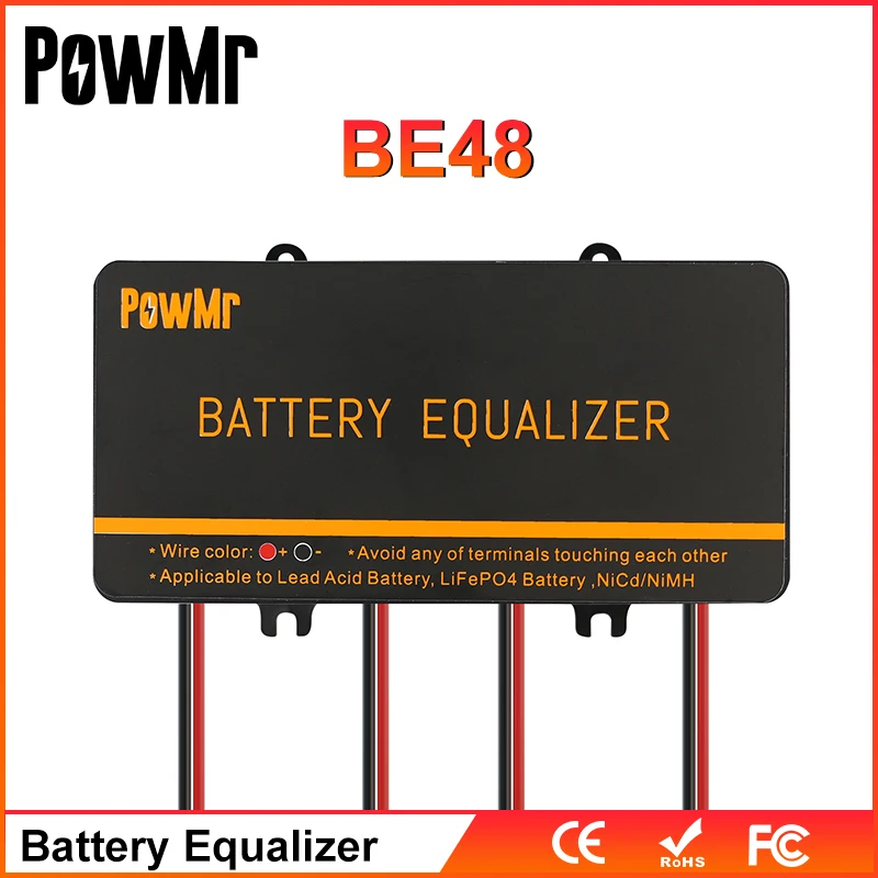 

PowMr Lifepo4 Battery Equalizer 48V Voltage Balancer for Lead Acid Battery System of Solar Power Bank to Extend Battery Life