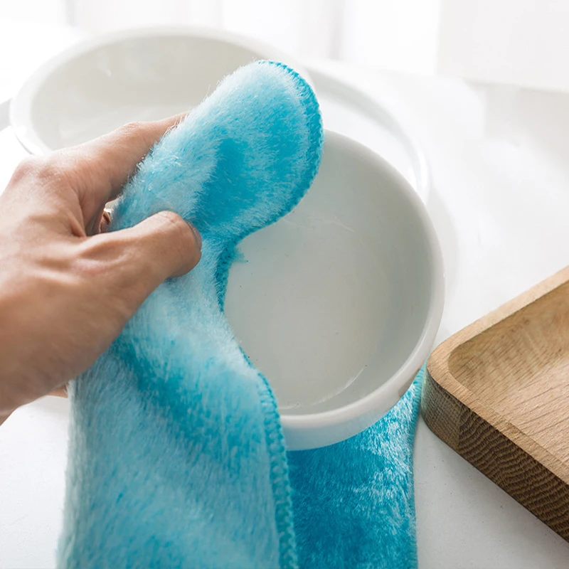 Bamboo Microfiber Napkins For Kitchen Dishware Cookware And Tableware Cloth Absorbent Domestic Cleaning Tools Bamboo Rags Wipes