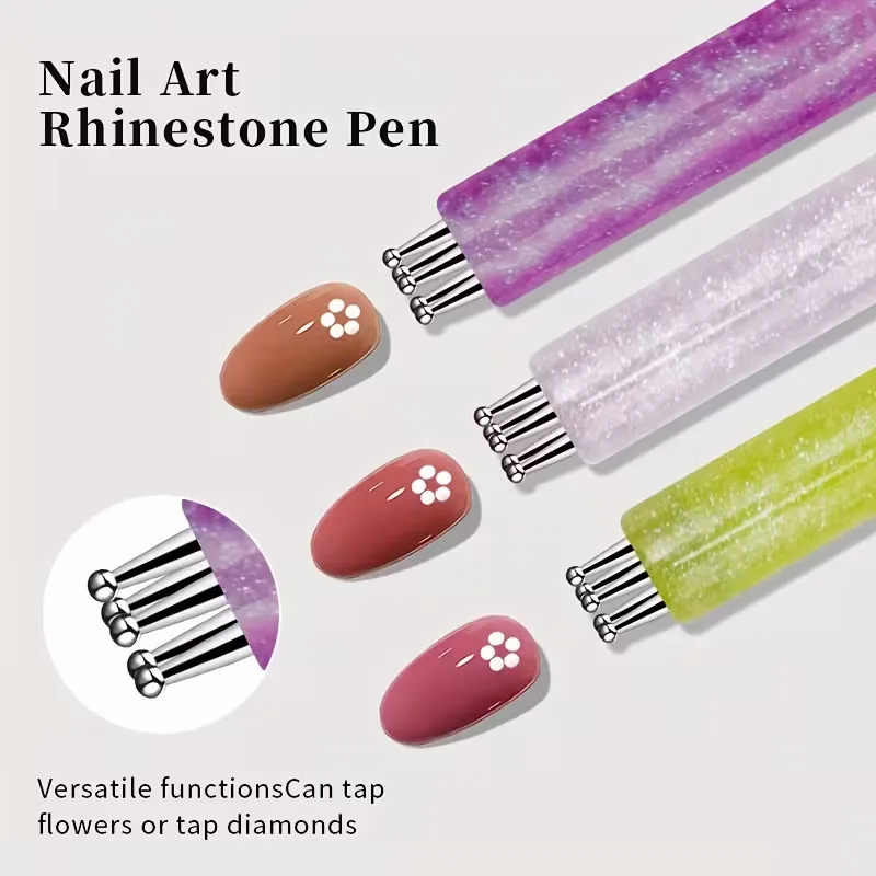 Professional Nail Art Dotting Pen One Shot 1.5mmFine Tip Petal Drilling Glitter for Manicure Diamond Painting Nail Art Supplies