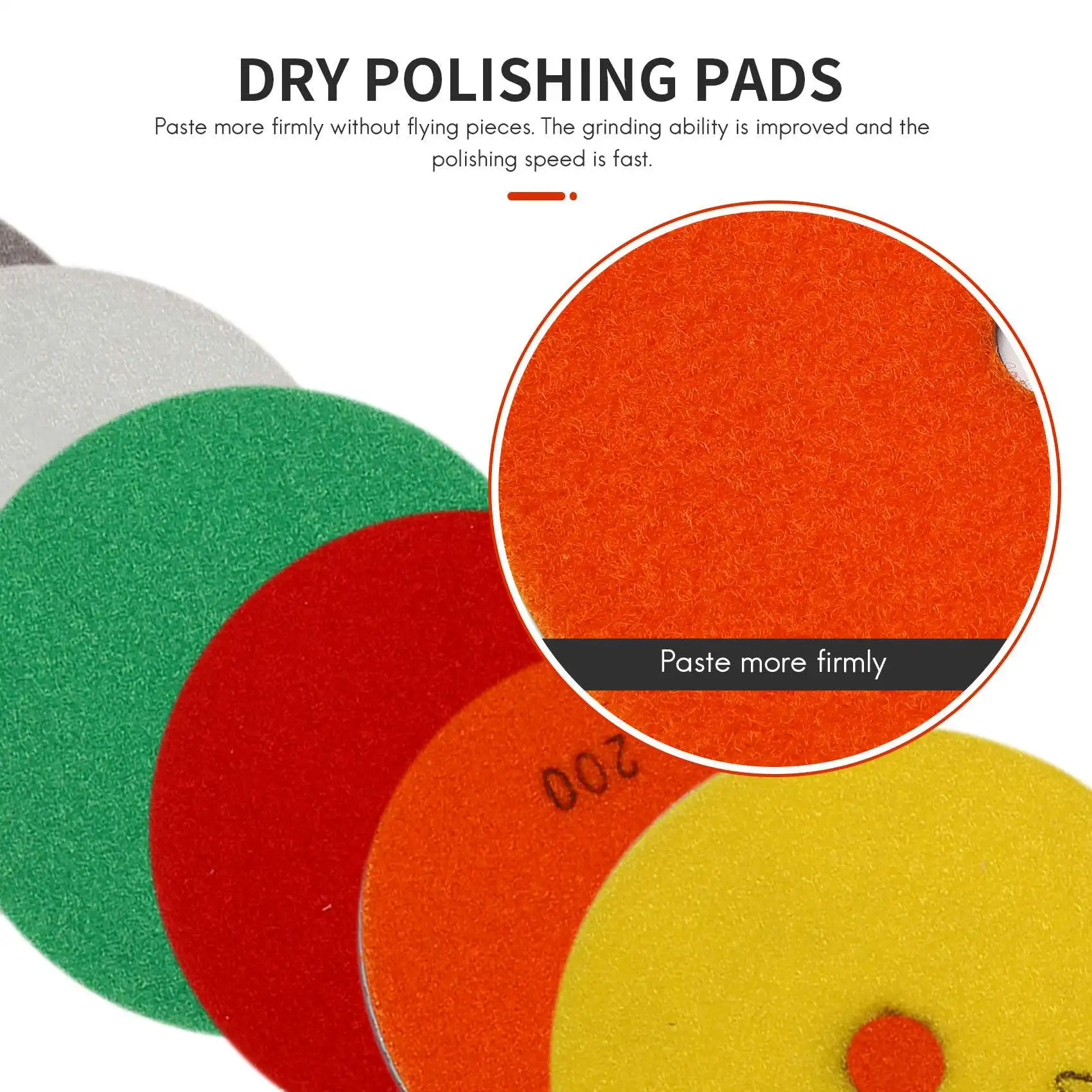 A64Z 9 Pz/set 5 Pollici Diamante Tampone di Lucidatura Set Granito Marmo Calcestruzzo Piastrelle di Pietra Bagnato Asciutto Per Granito Cemento Marmo Piastrelle di Pietra