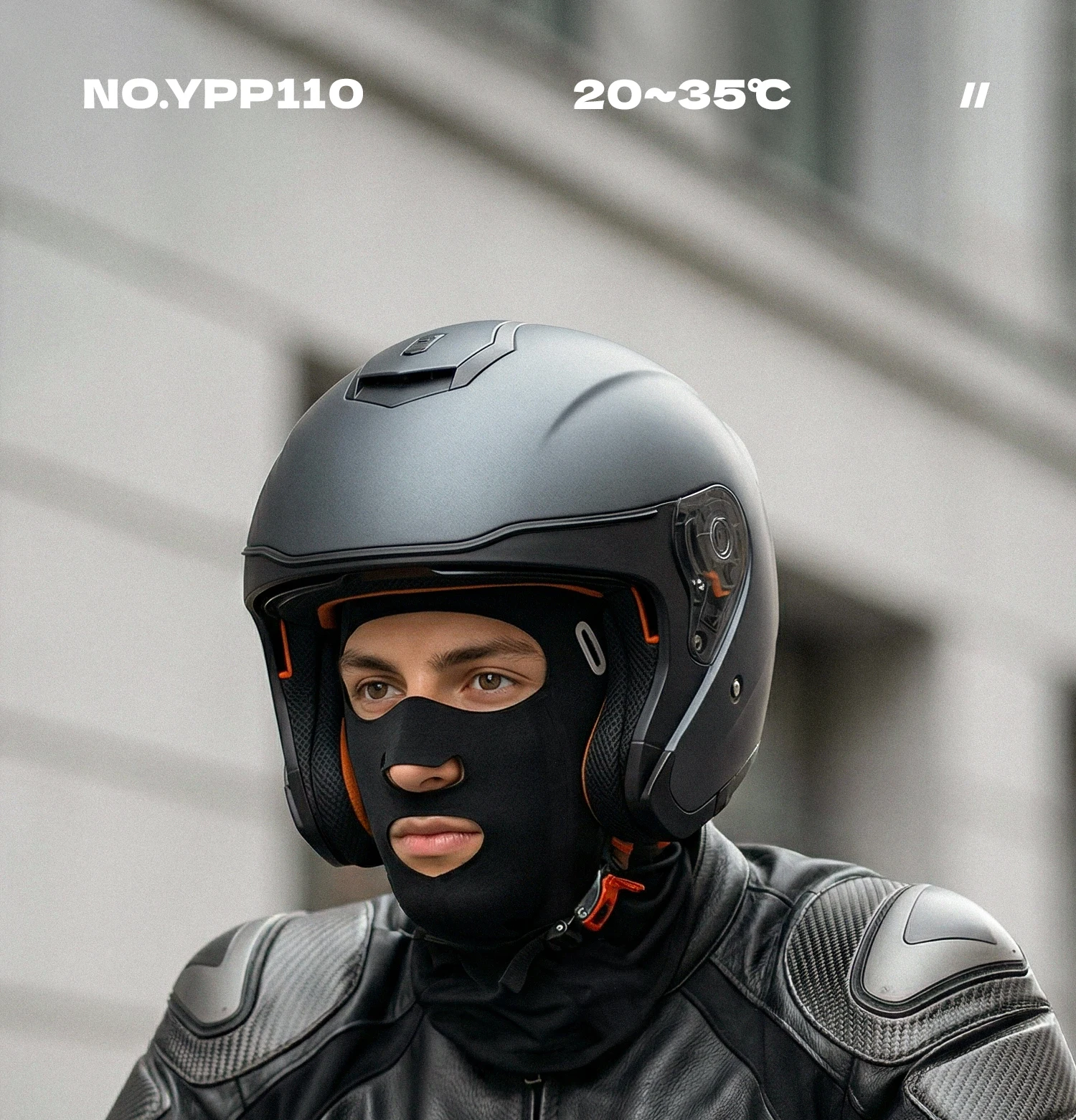 ROCKBROS Herren Eisseide Sonnenschutz Fahrrad-Vollgesichtsmaske Sommer Outdoor Winddichte Fahrrad-Motorradhelm-Kappe Hut Maske – Detail 1