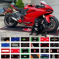 Motorcycle Carpet Garage Mat Polyester Parking Mat Motorbike Enthusiasts Motorbike Parking Display Floor Mat Home Decoration Rug