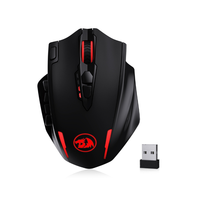 Redragon M913 Gaming 16000 DPI Wired 2.4Ghz Wireless RGB Optical Gamer Mice 16 Programmable Buttons, Black/White Mouse