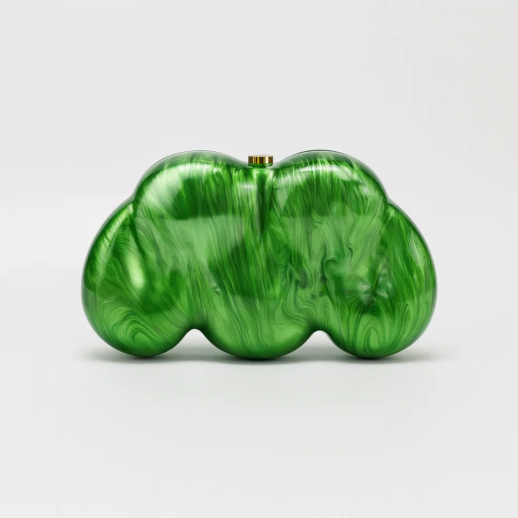 

shoulder oblique span bag, special-shaped shell acrylic bag, fashionable wedding dinner clutch bag