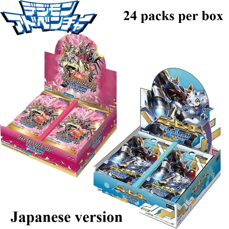 

Официальная коробка для карточных игр Bandai Digimon BT-04 Great Legend BT-08, новый герой, японская версия, запечатанная редкая карта аниме SR SEC