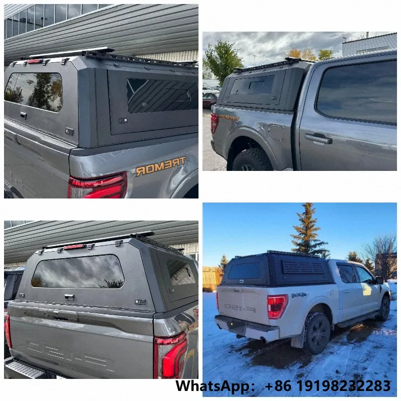 

4X4 Pickup Truck Bed Topper Caps Durable Waterproof Pickup Hard Top Canopy Certified Hardtop Custom-fit for F-150 Tremor