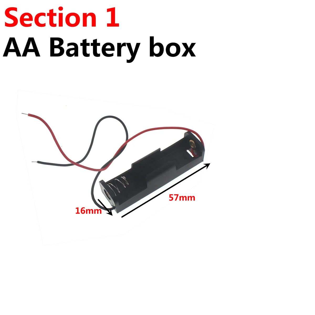 Boîtier de batterie étanche avec couvercle et interrupteur, quatre boîtiers AA avec interrupteur, Dupont XH 2,54 DC, 1X, 2X, 3X, 4X, 6X, 8X
