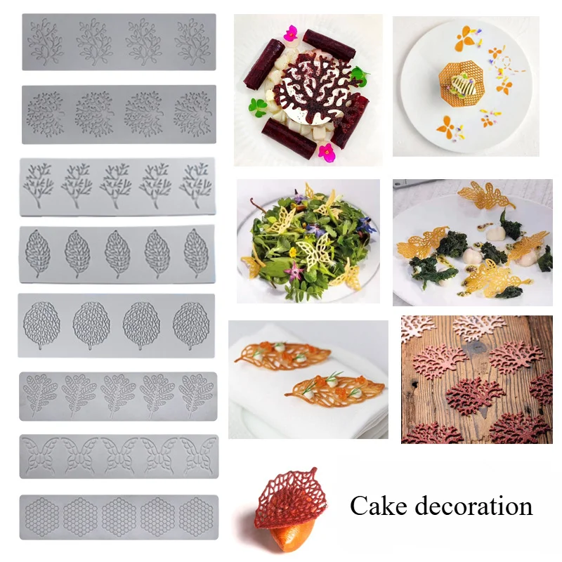 

Silicone mold 3D Multi-pattern fondant lace mat cake mold suitable for sugar process polymer clay cupcakes chocolate sugar