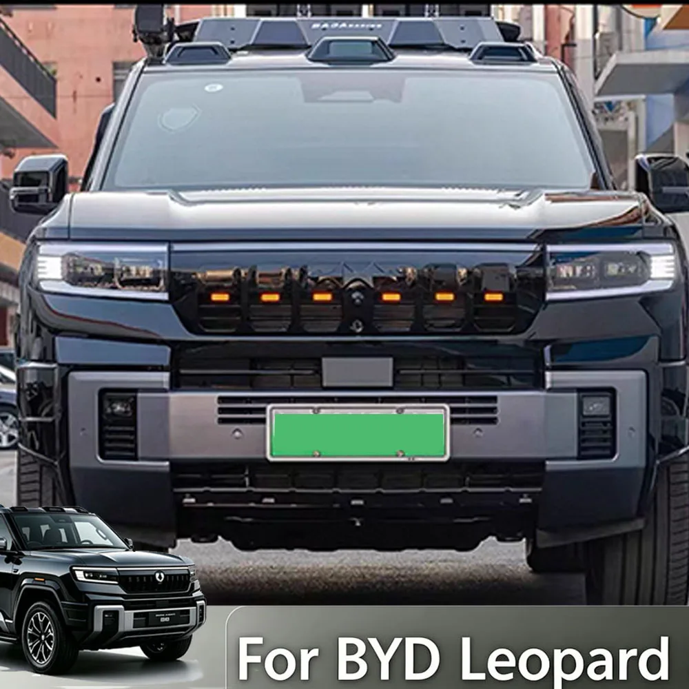 For BYD Leopard 8 Denza B8 2024-2026 Front Bumper Led Marker Lights Daytime Running Lamps Dedicated Modification Accessories