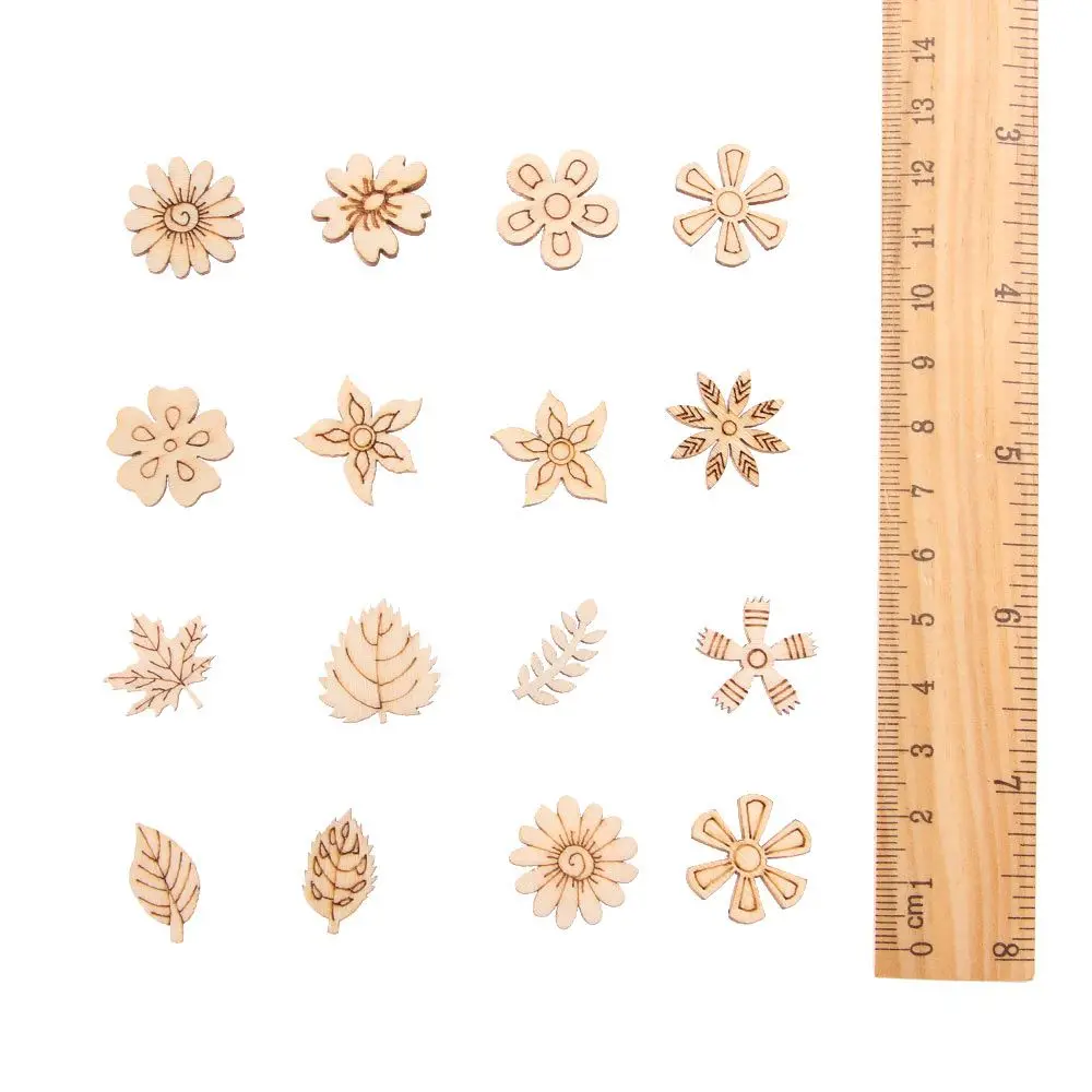 100 pz piccoli mestieri vernice regalo per bambini Doodle naturale giocattolo educativo Scrapbooking abbellimenti fetta di legno in legno