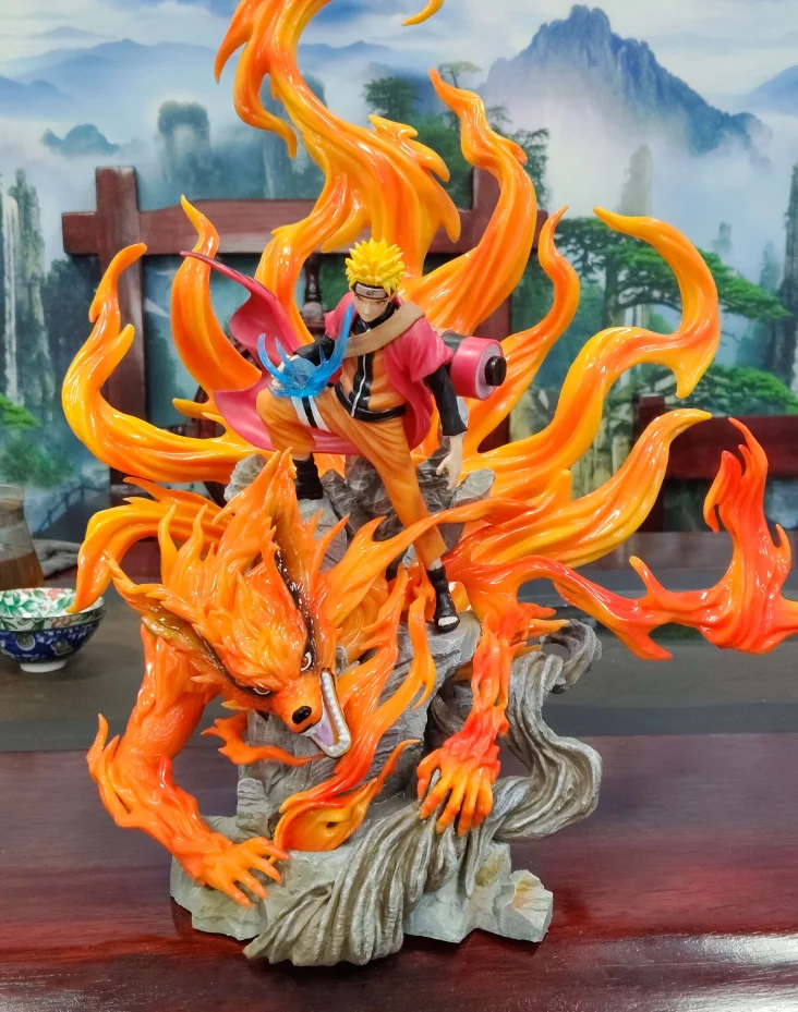 43Cm Anime Naruto Figuur Uzumaki Naruto Figuren Pvc Model Standbeeld Collectible Poppen Desktop Ornamenten Kinderen Speelgoed Verjaardagscadeautjes
