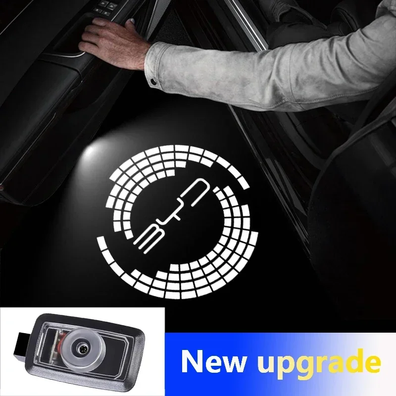 

For BYD ATTO3 YUAN PLUS HAN EV PRO DM i LED Car Door Laser Projector Ghost Welcome Atmosphere Lamps Auto Accessories Glass Lens