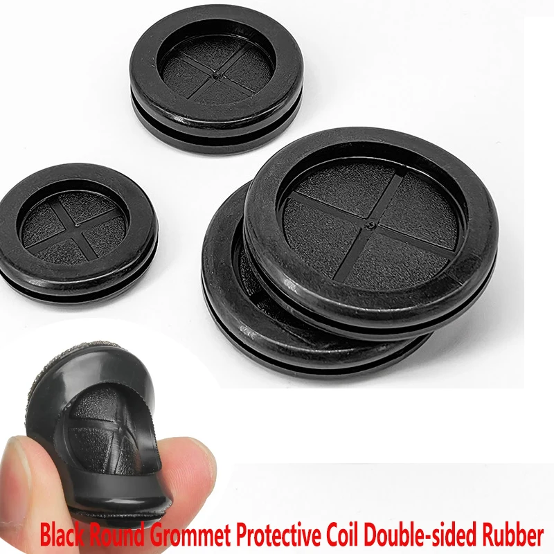Double-Sided Cable Grommet, Round Wire Outlet Protection Ring, Chassis Seal, Rubber Grommet, Dust-Proof Hole Cover 16-100mm