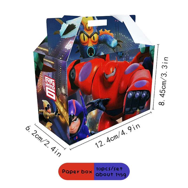 Disney Big Hero 6 Baymax Gift Box DIY Folding Paper Box Birthday Party Wedding Baby Shower Packing Decorate Surprise Box Set