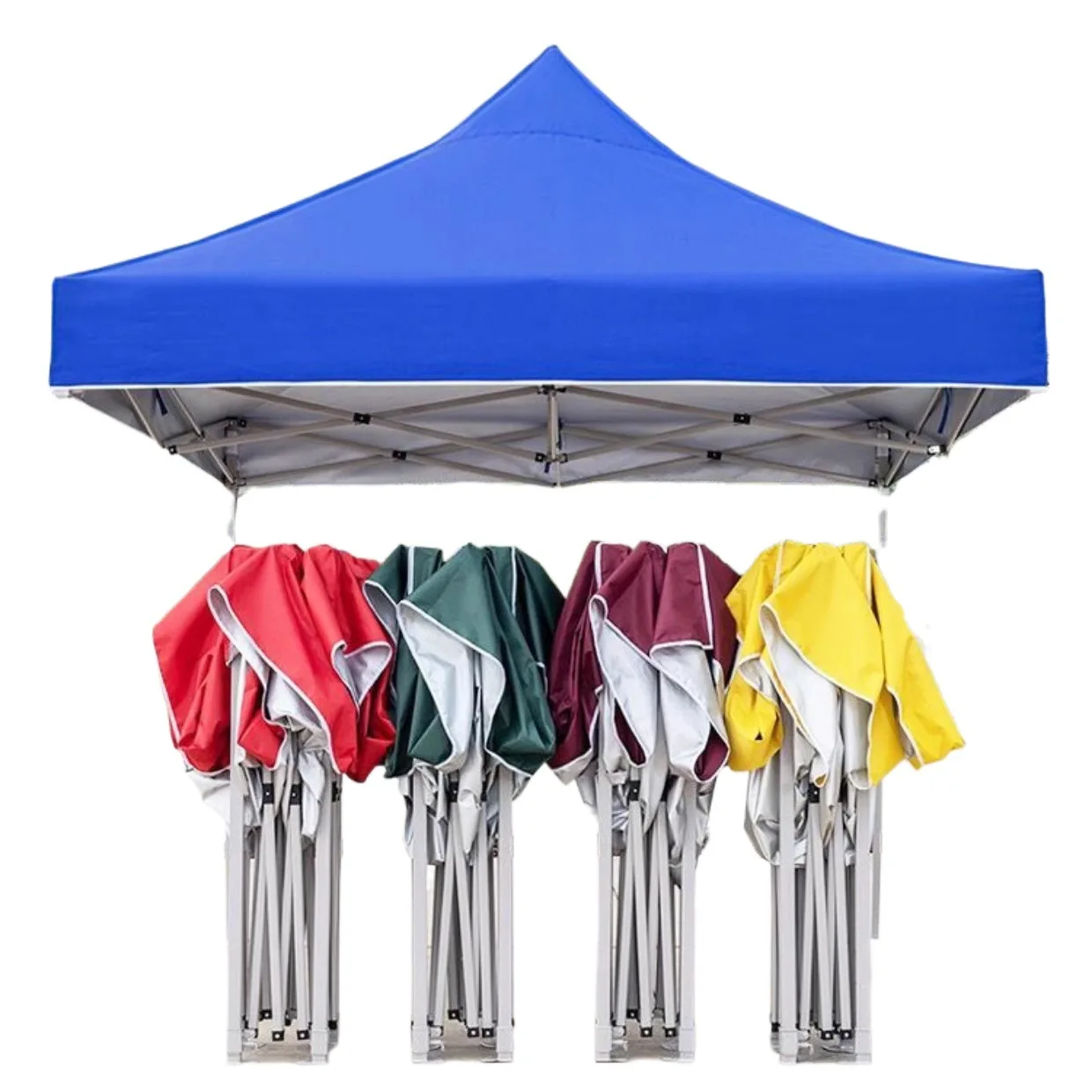 

stall tent generous umbrella, four-legged folding telescopic awning