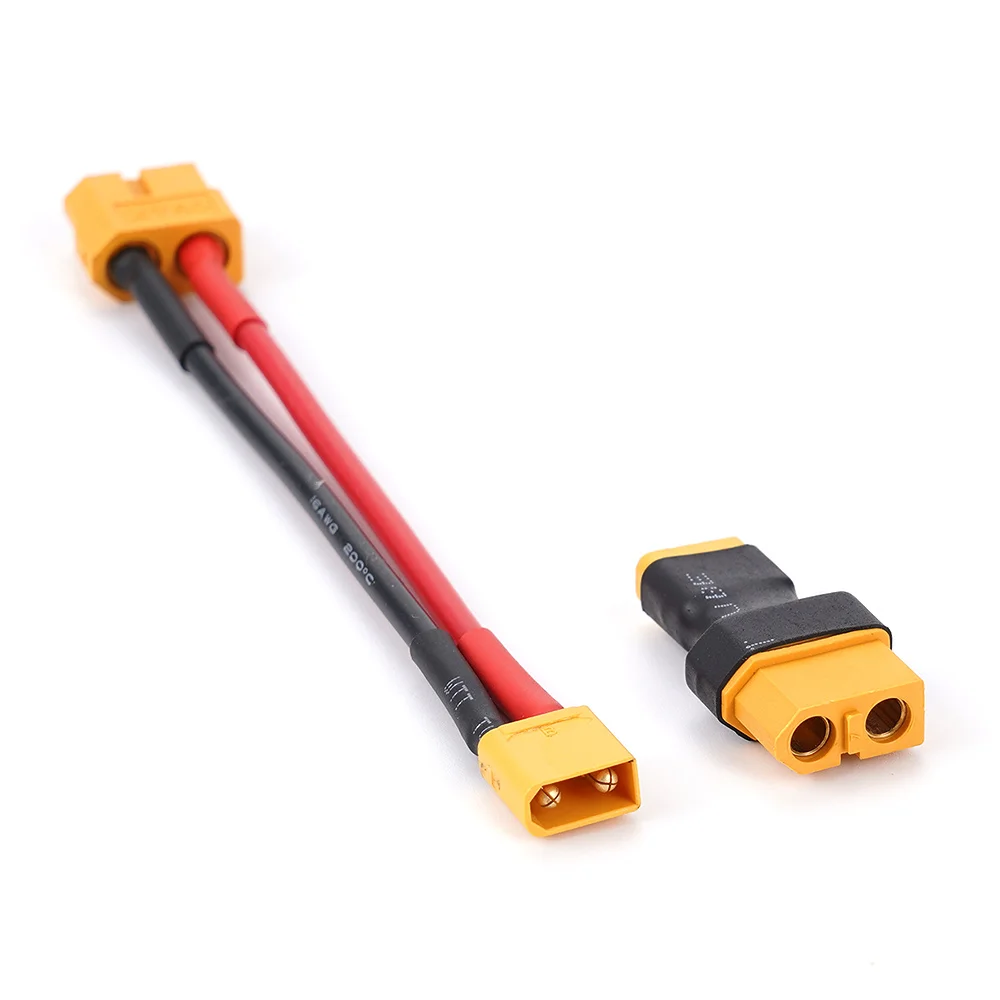 2pcs XT30 Male to XT60 Female Connector Adapter Plug Silicone Wire Cable for RC FPV Quadcopter CineLog35 Drone Parts 10CM 16AWG