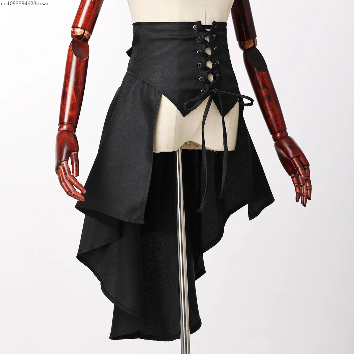 

Medieval Skirt Steampunk Corset Vintage Irregular Gothic Costume Punk Black Bustle Skirt