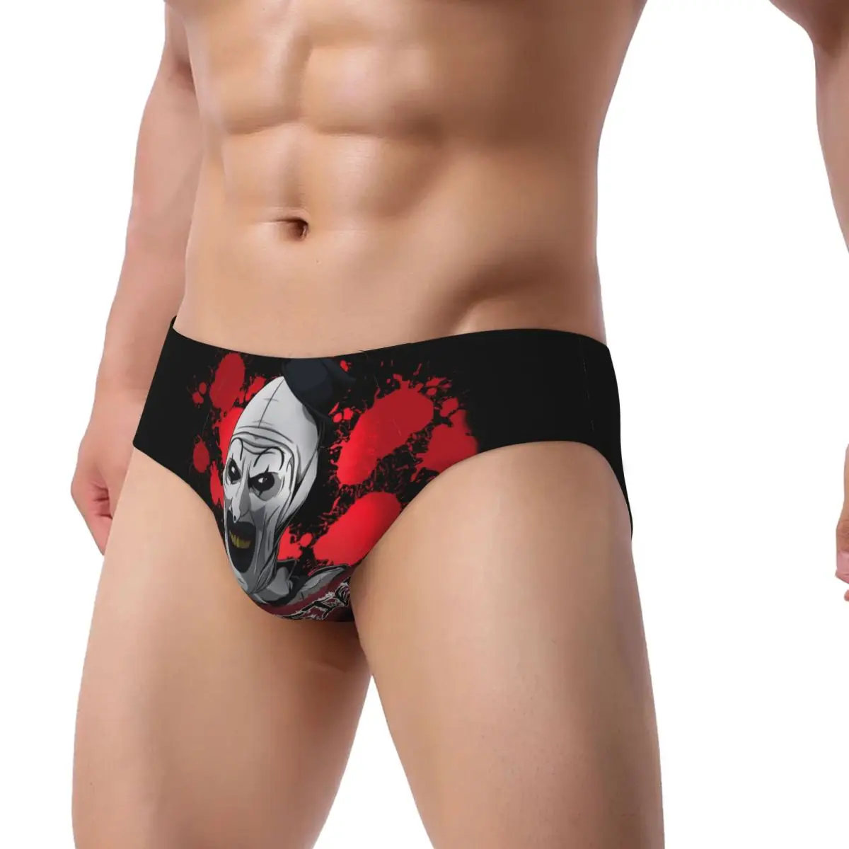 Custom Terrifiers Movie Art Horror Slasher Halloween Men's Briefs Panties Men's Stretch Underwear Underpants