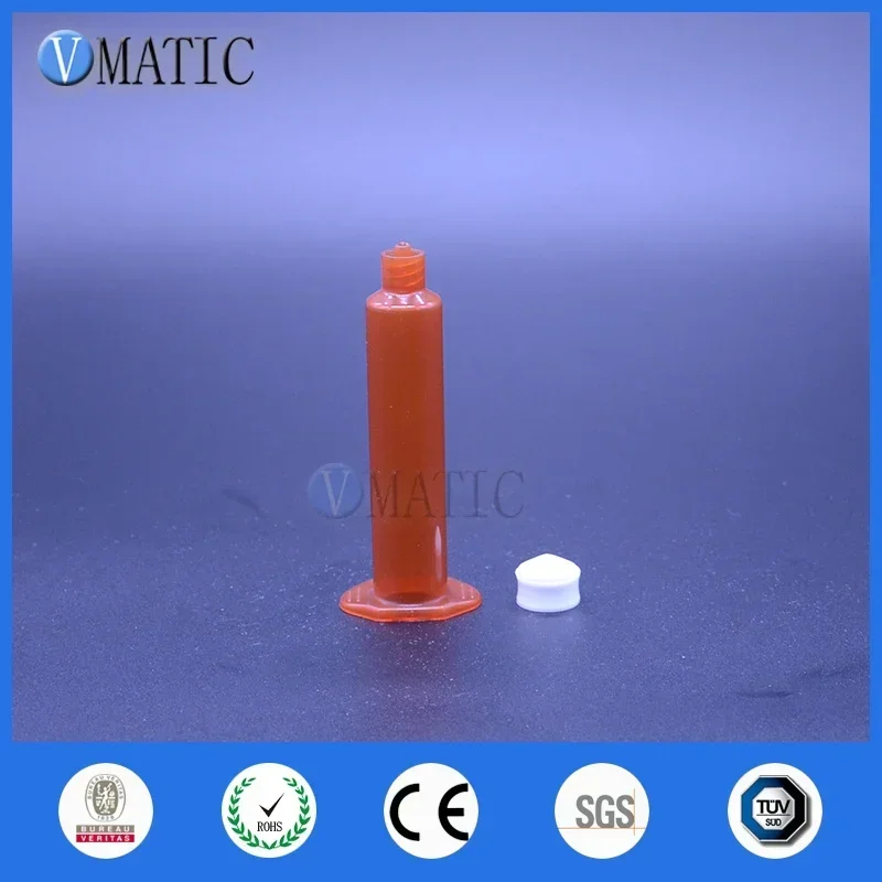 Free Shipping 10cc/ml Glue Dispensing Pneumatic Syringe US Style Dispenser Syringe Amber Dispensing Syringes