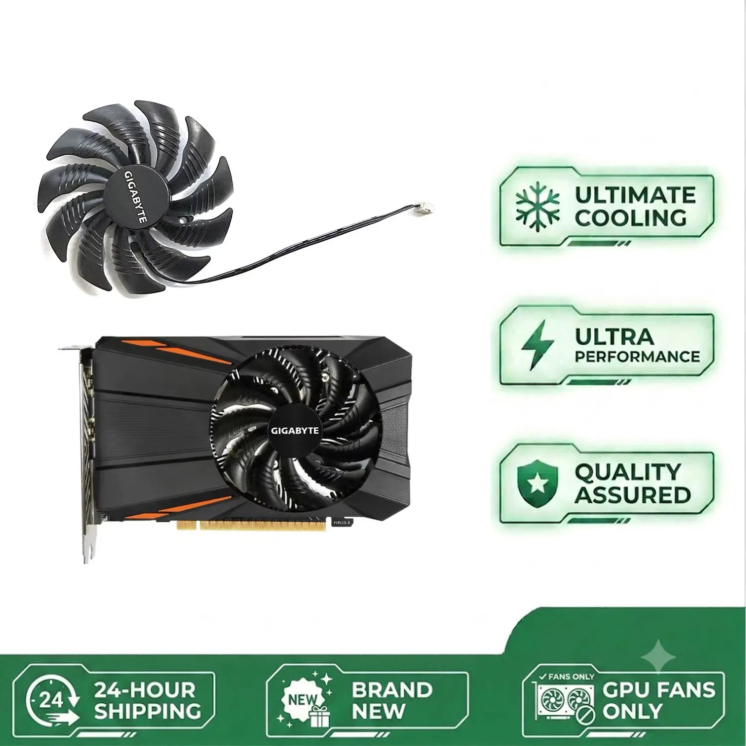 3PIN PLD09210S12HH T129215SU suitable for Gigabyte Geforce GTX 1050 1050Ti RX 550 560 Mini ITX G1 fan