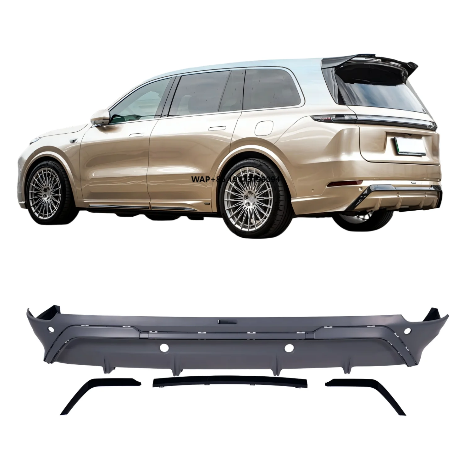 

For Li Auto L9 High-quality Rear Lip Glossy Black Rear Bumper Factory Wholesale Bodykit Car Accessories Auto Parts Upgrade