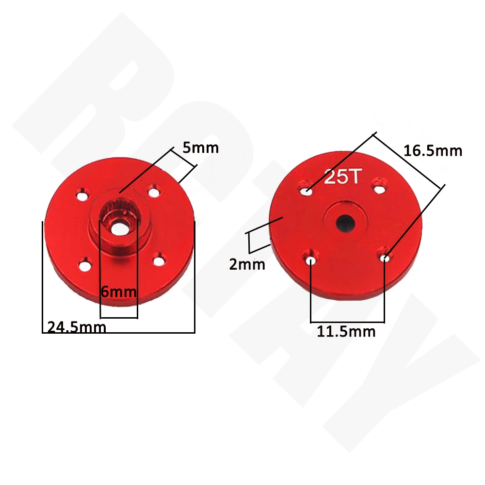 Metal Steering Gear Disc Stent 25T Servo Arm Round Type for MG995 MG996R RC Robot Model Car Parts Fast Shipping