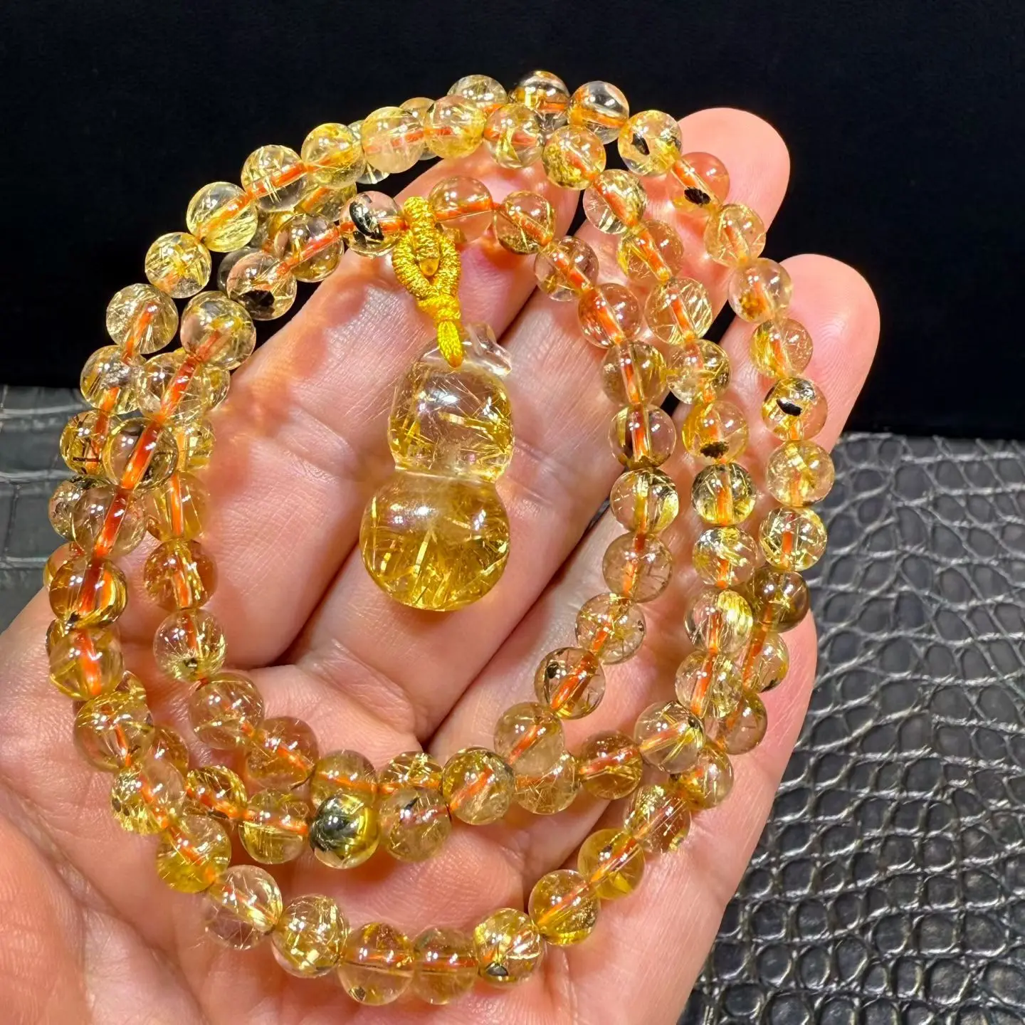 

Натуральное золото, рутилированный кварцевый титановый браслет, кошачий глаз, 6 мм, 3 круга, прозрачные круглые, здоровые женские и мужские бусины, ювелирные изделия, Бразилия AAAAAAA