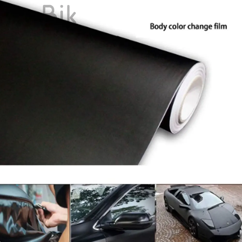 

PET Quality Matte Black Vinyl Car Wrap Film 6D With Air Release Car Body Color Changing Accessories Motorcycle Stickers Decals