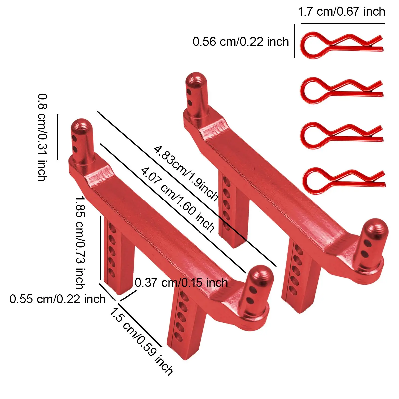 2 pezzi 1:16 RC Supporti per montanti carrozzeria Sostituzione ad alte prestazioni RC Shell Colonna RC Body Post per modello 16103 16102 16102Pro 16101