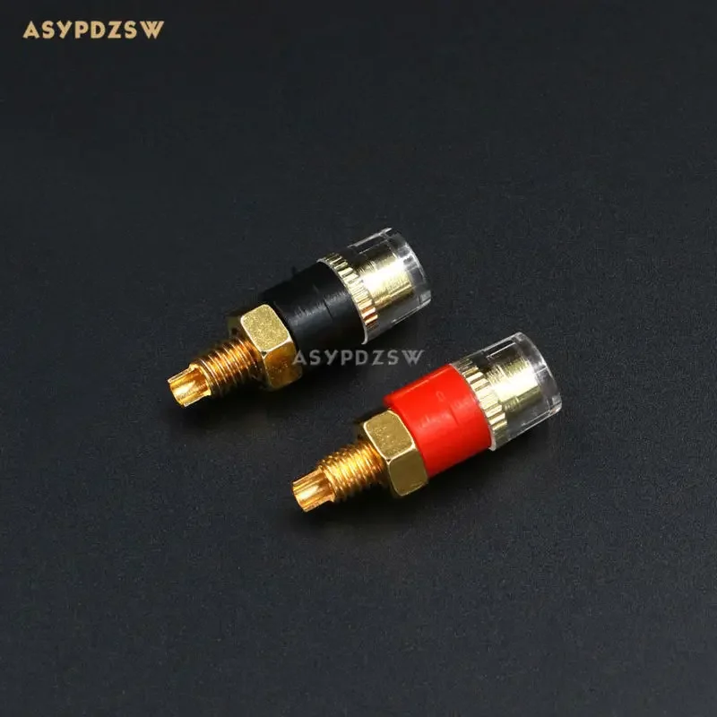 8 PCS Small Crystal Stud Copper-plated speaker terminal Audio amplifier Posts 6mm Banana jack
