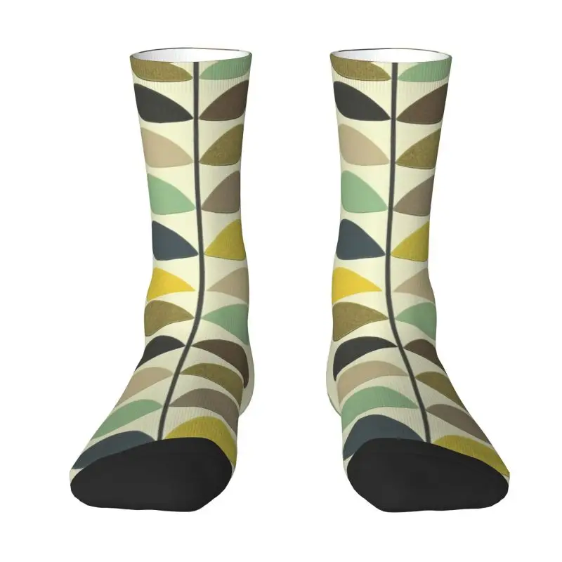 Harajuku Abstract Orla Kiely Multi Stem Socks Women Men Warm 3D Print Mid Century Scandinavian Sports Basketball Crew Socks