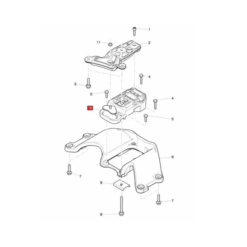 Continental Europe  Feichi Rubber Metal Support with Stop Basin Wave Box Rubber Improved Version 3W0399151/3W0 399 151