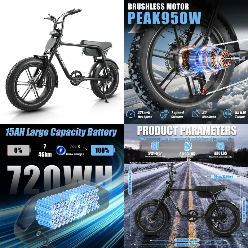 

Front and rear shock absorption electric mountain bike manufacturers export wide tire snowmobile beach car battery car