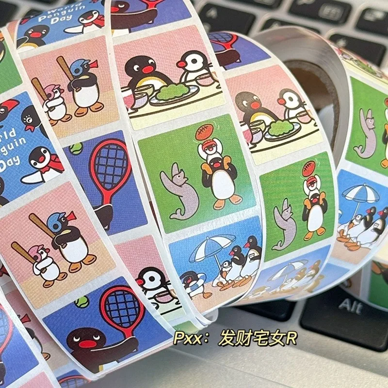 500 Stücke Pingu Niedlichen Pinguin Aufkleber PVC Aufkleber Dekoration Telefon Skateboard Gepäck Kühlschrank Graffiti Aufkleber Schreibwaren Spielzeug Kind Geschenk