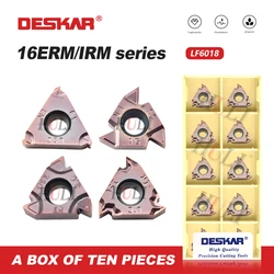 16ERM 16IRM AG55 AG60 1.0 1.5 2.0 2.5 3.0ISO LF6018 10PCS DESKAR 100% 오리지널 스레딩 터닝 공구 인서트 스테인레스 스틸용