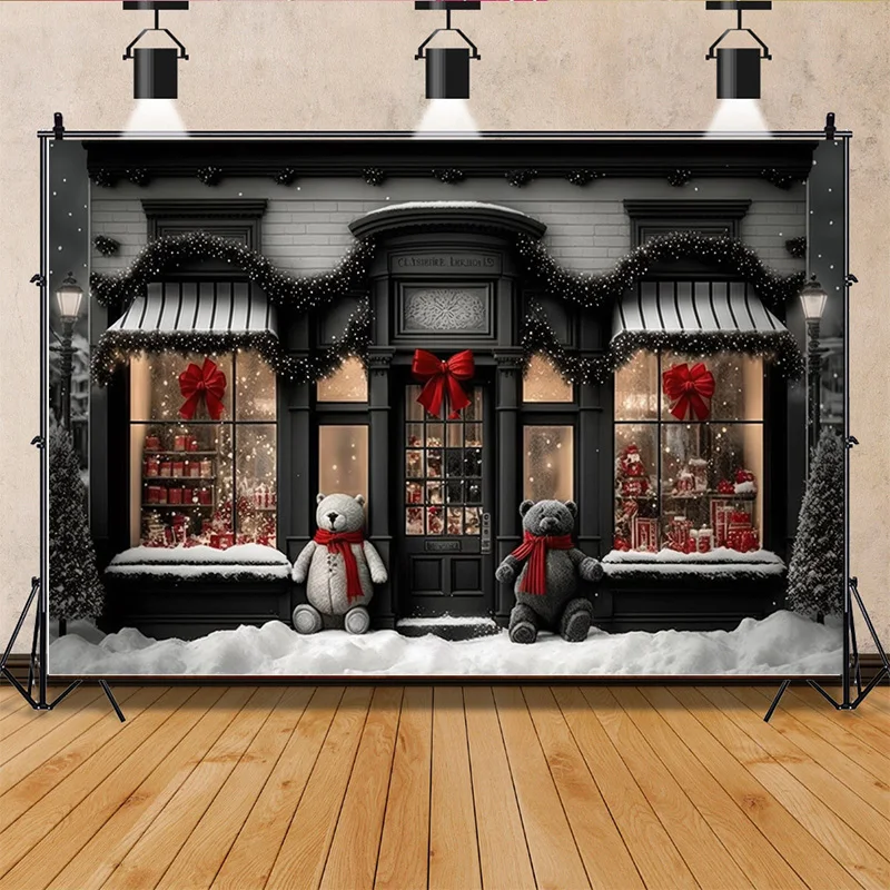 

SHUOZHIKE Christmas Day Indoor Photography Backdrops Living Room Restaurant Exterior Wall Photo Studio Background Props QS-66