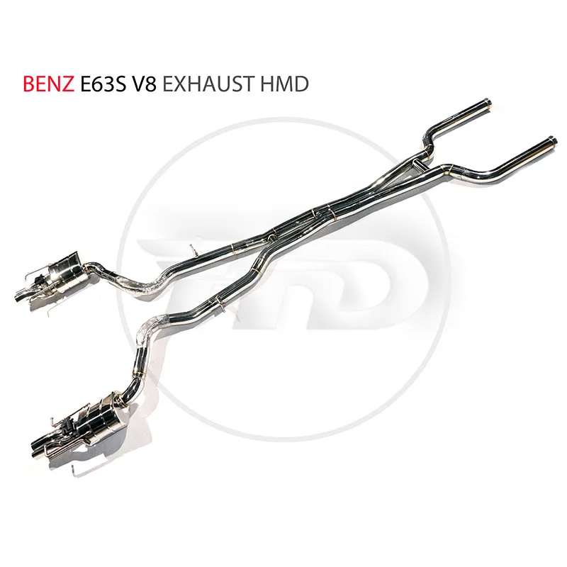 

HMD Stainless Steel Exhaust System Manifold for Mercedes Benz E63S Car Accessories Custom Valve Nozzle for Muffler