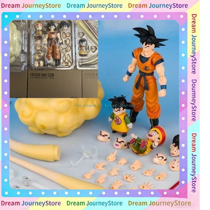 

In stock original magic contract movable father and son unbreakable bond 6 inch movable figure set Lao Ma Wukong gift collection