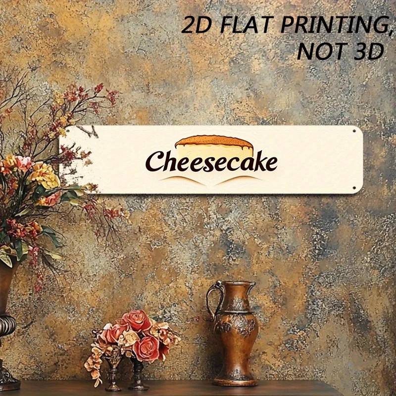 Flat 2D Cheesecake Wall Decoration,Bedroom, Or Living Room,Transform Your Space Into a Culinary Paradise