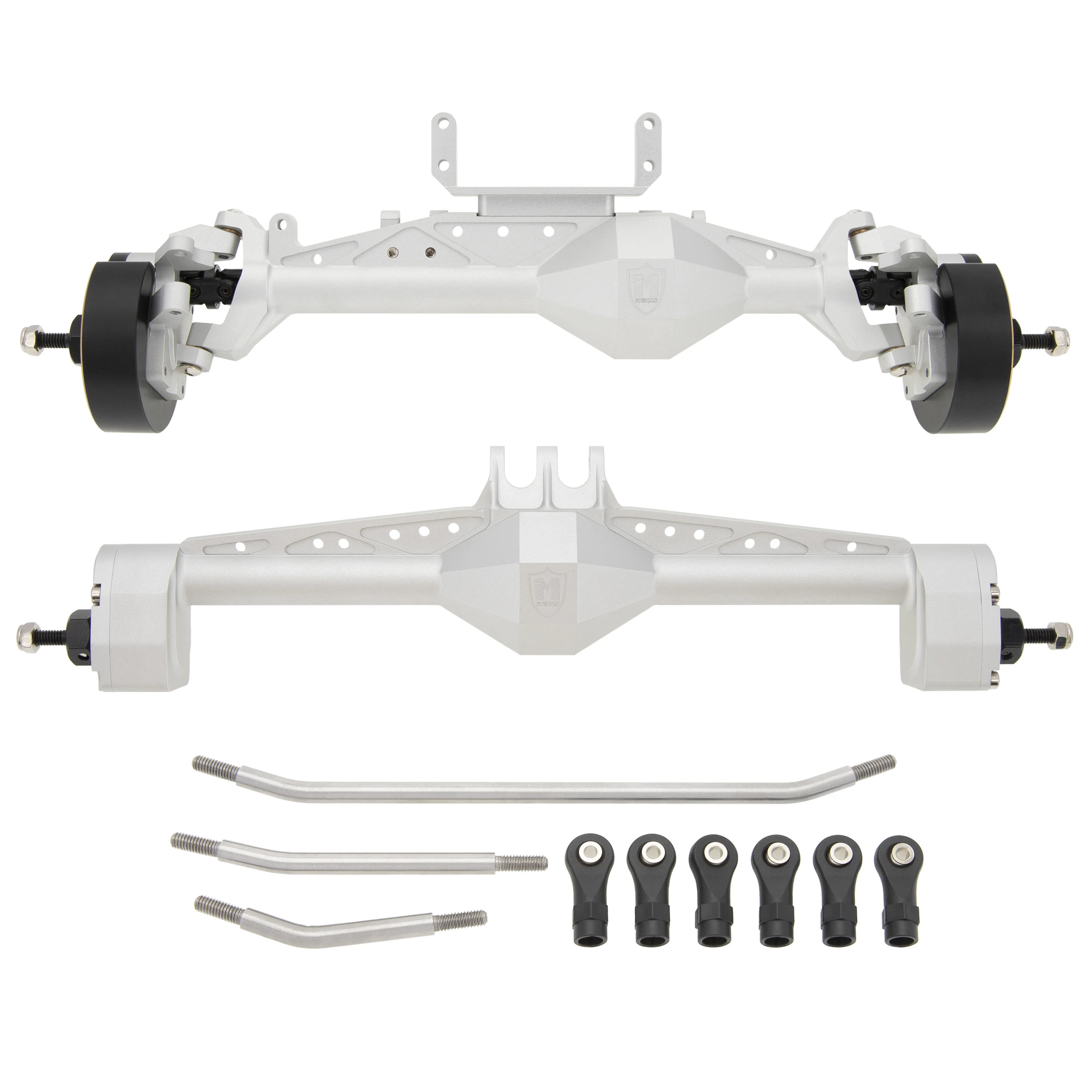 MEUS RACING Capra 1.9 Portal Axles Kit with Isokinetic 3-Section CVDs and Ackerman Steering Structure for Axial Capra 1.9 4X4