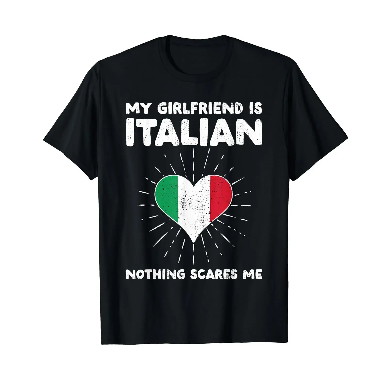 My Girlfriend is Italian Nothing Scares Me Italien Herz Preisgünstiges Grafik T Shirt vintage Washed homme Stylish Casual