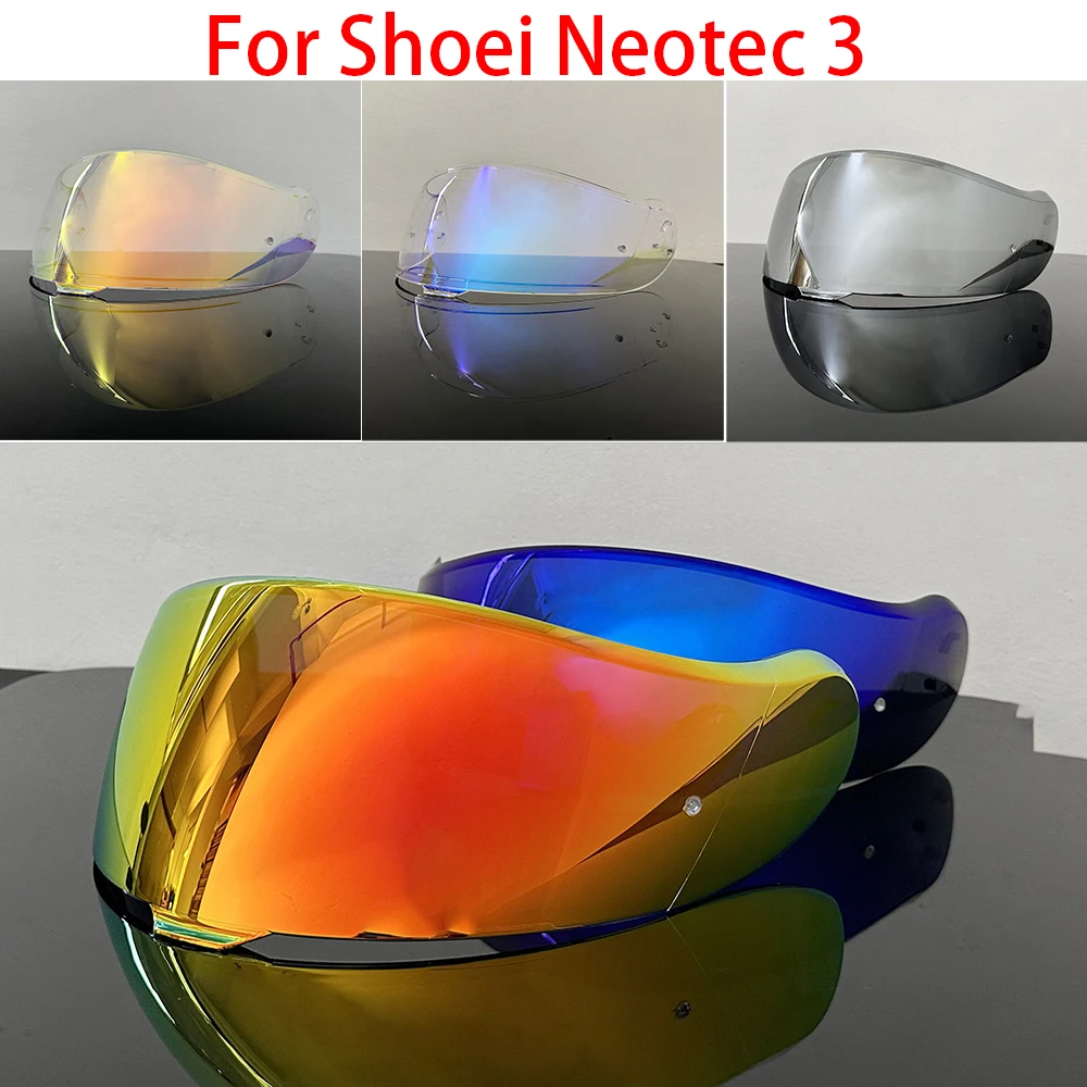 

Helmets Visor For Shoei Neotec 3 Motorcycle Helmet Lens Visor Plating Uv Protection Lens Faceshield