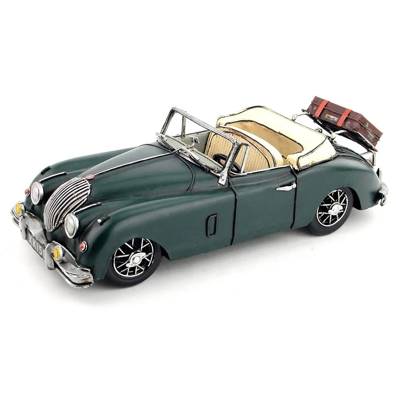 

Vintage Home Decoration Antique Car Model Desktop Crafts Ornament Vintage Home Furniture Statuette Car Miniature