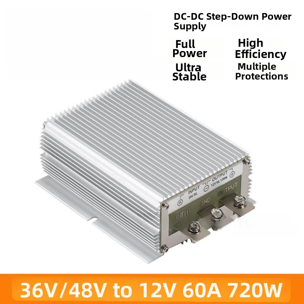 36V/48V To 12V DC-DC Step-Down Power Supply 60A 720W Waterproof Power Converter For Truck Radio LED Strip