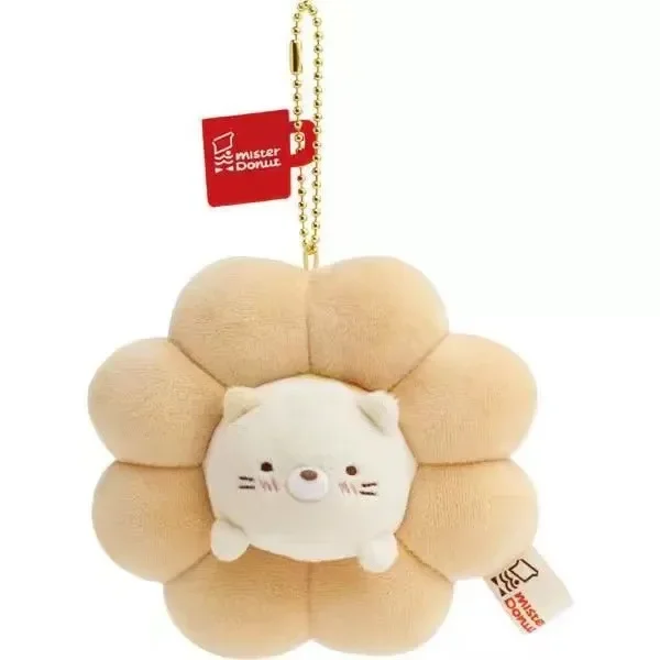 Japanese New Cute Sumikkogurashi Donut Series Shrimp Cat Kawaii Plush Toy Bag Pendant Keychain Pendant Girl Gift