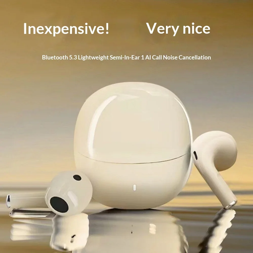 Bluetooth 5.4 Earphones Business Leisure ENC LED Ultra-Long Battery Life Lightweight Mini in-Ear Stereo Sound High HIFI