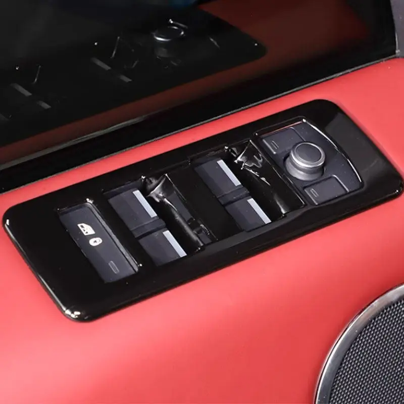 ABS اكسسوارات السيارات الداخلية نافذة الباب رفع التبديل غطاء إطاري الكسوة لاند روفر رينج روفر سبورت RR سبورت 2014-2017 #6