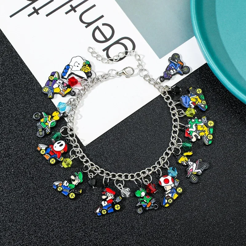 

Hot Super Mario Bros Bracelet Princess Peach Cartoon Anime Derivative Peripherals Jewelry Fashion Bracelets Birthday Party Gifts